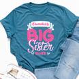 Only Child Big Sister 2025 Cute Promoted To Big Sister 2025 Bella Canvas T-shirt Heather Deep Teal