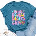 In My Double Digits Era Groovy Ten Years Old 10Th Birthday Bella Canvas T-shirt Heather Deep Teal
