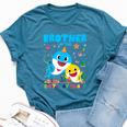 Brother Of The Birthday Family Shark Birthday Boy Girl Bella Canvas T-shirt Heather Deep Teal