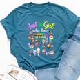 Just A Girl Who Love Dandy's World Bella Canvas T-shirt Heather Deep Teal