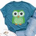 Large Green Owl For Any Owl Fan Vintage Owls Bella Canvas T-shirt Heather Deep Teal
