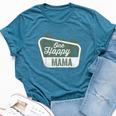 One Happy Mama Matching Family Birthday Party Camping Bella Canvas T-shirt Heather Deep Teal