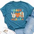 Retro Groovy Lala Grandma Hippie Family Matching Bella Canvas T-shirt Heather Deep Teal
