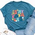 Retro Groovy In My Yaya Era Happy Mother's Day Bella Canvas T-shirt Heather Deep Teal