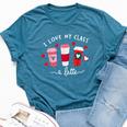 Teachers Valentine Day I Love My Class A Latte Coffee Women Bella Canvas T-shirt Heather Deep Teal