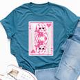 Valentine's Day Queen Of Hearts Cute Pink Dolly Valentine Bella Canvas T-shirt Heather Deep Teal Valentine's Day Queen Of Hearts Cute Pink Dolly Valentine Bella Canvas T-shirt Heather Deep Teal