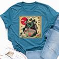 Cat Ramen Japanese Samurai Kawaii Cat Anime Girls Boys Bella Canvas T-shirt Heather Navy