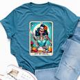 Cool Mama Club Tarot Card Skeleton Halloween Bella Canvas T-shirt Heather Navy