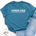 Horseback Riding Father Horse Dad Bella Canvas T-shirt Heather Navy