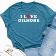 I Love Gilmore Matching Girlfriend & Boyfriend Gilmore Name Women's Heather T-Shirt Heather Navy
