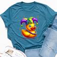 Mardi Gras Rubber Duck New Orlean Carnival Festival Bella Canvas T-shirt Heather Navy