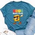 Read A Book Bruh Dabbing Book Teacher Students Reading Bella Canvas T-shirt Heather Navy