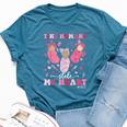 Tiny Humans Stole My Heart Nicu Nurse Happy Valentine's Day Bella Canvas T-shirt Heather Navy