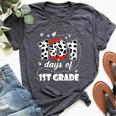 101 Days 1St Grade Dog 100 Days School 100Th Day Students Bella Canvas T-shirt Heather Dark Grey