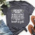 Archery Mom My Heart Is Full Archery Mother Of An Archer Mom Bella Canvas T-shirt Heather Dark Grey
