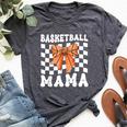 Basketball Mama Coquette Bow Game Day Sports Lover Mom Bella Canvas T-shirt Heather Dark Grey