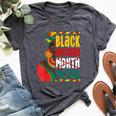 Black History For Black Queen Afro Queen Bella Canvas T-shirt Heather Dark Grey