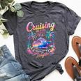 Cruising Side By Side Husband Wife Love Cruise Couple Cruise Bella Canvas T-shirt Heather Dark Grey