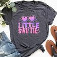 Groovy Pink Little Taylor First Name Personalized Birthday Bella Canvas T-shirt Heather Dark Grey