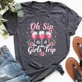 It's A Girls Trip 2025 Queen Holiday Vacation Girl Woman Bella Canvas T-shirt Heather Dark Grey
