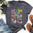 Just A Girl Who Love Dandy's World Bella Canvas T-shirt Heather Dark Grey