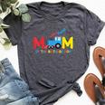Mom Of The Birthday Boy Choo Choo Train Family Matching Bella Canvas T-shirt Heather Dark Grey