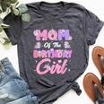 Mom And Dad Birthday Girl Unicorn Family Party Decorations Bella Canvas T-shirt Heather Dark Grey
