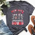 Night Shift Squad Retro Night Shift Groovy Skeleton Nursing Bella Canvas T-shirt Heather Dark Grey
