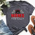 Pit Crew Race Car Racing Mama Family Birthday Party Bella Canvas T-shirt Heather Dark Grey
