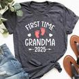 Promoted To Grandma 2025 Grandma Est 2025 Bella Canvas T-shirt Heather Dark Grey