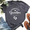 Promoted To Grandma Est 2025 For New Baby Bella Canvas T-shirt Heather Dark Grey