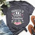 Promoted To Great Grandma Est 2025 First Time New Grandma Bella Canvas T-shirt Heather Dark Grey