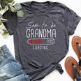 Soon To Be Grandma 2025 Loading Promoted To Grandma 2025 Bella Canvas T-shirt Heather Dark Grey