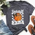 Basketball Mama Coquette Bow Game Day Sports Lover Mom Bella Canvas T-shirt Heather Deep Teal