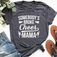 Broke Cheer Mama Cheer Mom Of A Cheerleader Mother Bella Canvas T-shirt Heather Deep Teal
