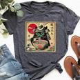 Cat Ramen Japanese Samurai Kawaii Cat Anime Girls Boys Bella Canvas T-shirt Heather Deep Teal