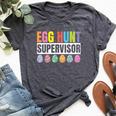 Egg Hunt Supervisor Mom Dad Egg Hunting Squad Girls Boys Bella Canvas T-shirt Heather Deep Teal