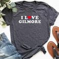 I Love Gilmore Matching Girlfriend & Boyfriend Gilmore Name Women's Heather T-Shirt Heather Deep Teal