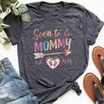 Soon To Be Mommy 2025 Mom Est 2025 Loading Promoted To Mommy Bella Canvas T-shirt Heather Deep Teal