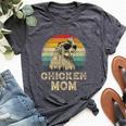 Vintage Chicken Mom Chicken Lovers Mommy Mother's Day Bella Canvas T-shirt Heather Deep Teal