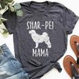 Vintage Shar-Pei Mama Sharpei Mom Dog Owner Mother Bella Canvas T-shirt Heather Deep Teal