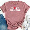 I Love Gilmore Matching Girlfriend & Boyfriend Gilmore Name Women's Heather T-Shirt Heather Dark Grey