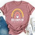 100Th Day Of First Grade 100 Days Of 1St Grade Cool Rainbow Bella Canvas T-shirt Heather Mauve
