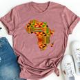 Cool Africa Map Kente Cloth For African Lover Bella Canvas T-shirt Heather Mauve