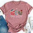 Ccu Nurse Christmas Critical Care Unit Xmas Girl Nurse Bella Canvas T-shirt Heather Mauve