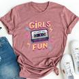 Girls Just Wanna Have Fun Retro 80S Throwback Memories Vibe Bella Canvas T-shirt Heather Mauve
