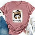 Grammy Life Bleached Leopard Messy Bun Mother's Day Bella Canvas T-shirt Heather Mauve