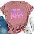 Groovy Pink Little Taylor First Name Personalized Birthday Bella Canvas T-shirt Heather Mauve