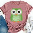 Large Green Owl For Any Owl Fan Vintage Owls Bella Canvas T-shirt Heather Mauve