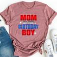 Matching Family Mom Of The Birthday Boy Spider Web Bella Canvas T-shirt Heather Mauve